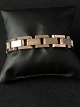 Block gold bracelet chiseled, with 3 rows in 8 carat gold, stamped GiFA GIFA, 
with box lock.