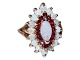14 ct. gold
Cocktail ring with opals and rubies from 1900-1930 - Size 52