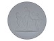 Royal Copenhagen  Thorvaldsen Parian plate
Spring and Youth 13.5 cm.