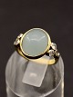 Gold-plated sterling silver ring with moonstone