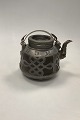 Chinese Oriental Tea Pot in Pewter, Clay and Bronze