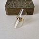 Hermann Siersbøl vintage ring in 14 kt gold with clear stone