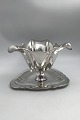 Danish Silver Triangular Sauceboat