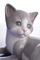 Royal Copenhagen  Figurine 514 Gray cat