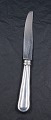 Dobbeltriflet or Old Danish solid silver flatware, Dinner knife with short 
handle 24.5cm, and with engraved coat of arms at the top of the shaft.
