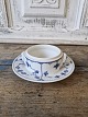 Royal Copenhagen Musselmalet riflet smørskål på fast underfad uden låg no. 399