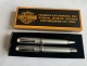 Metallic gray Harley Davidson fountain pen set with ballpoint pen in original 
box