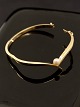 14 karat guld armring med ægte perle