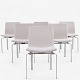Jørgen Høj / Klassik Studio.
JH 3 - Set of 6 dining chairs with frame in steel and seat in natural canvas.
1 set in stock
