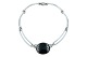 N.E. From silver
Modern necklace with large black onyx stone from 1950-1960