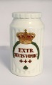 Royal Copenhagen. Apoteker krukke. Extr. Nucis Vomic. Højde 13 cm. Produceret 
før 1923. (1 sortering)