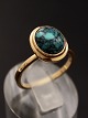 14 karat guld ring med turkis
