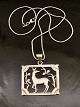 Art deco 830 silver pendant