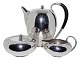 Georg Jensen silver
Modern coffeepot, creamer and sugar bowl by Johan Rohde