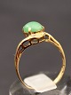 18 karat guld ring med jade