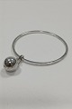 Aarre and Krogs Eftf. Sterling Siver Armring Bangle with Ball Pendant