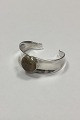 Rudolf Andresen Sterling Silver Open Armring with Stone