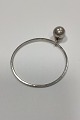 Silver Armring Bangle with ball pendant and engraving