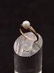 14 carat gold ring with genuine pearl
