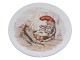 Royal Copenhagen ChristmasSmall dish with gnome and cat 10.2 cm.