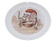 Royal Copenhagen ChristmasSmall dish with gnome and cat 10.2 cm.
