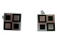 Georg Jensen sølvMosaic manchetknapper med sorte og grønne firkanter