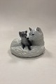 Royal Copenhagen Motherly Love Figurine - Polar Fox with Cub No. 443