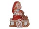 Royal CopenhagenSmall Pixie Christmas figurine - Girl with teddybear on sleigh