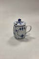 Royal Copenhagen Musselmalet Riflet Sennepskrukke med låg No. 137