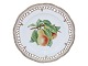 Flora DanicaFruit plate with pear and pierced border 22.5 cm. #3554