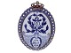 Royal Copenhagen Mindeplatte fra 1898 med guldkantKong Christian IX