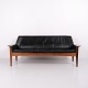 Tre Personers Sofa Model "Senior" i Rio Palisander og Originalt Sort Læder af Steen Østergaard for Jason Møbler, 1960erne