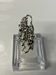 Ladies Ring with Flowers in Sterling SilverSize 49