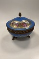 Rund Skål i Porcelain med Bronze Montering i Sevres Stil