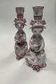 Par Bjørn Wiinblad Studio Figurer i Rød Kvinde Figur fra 1986 og 1987