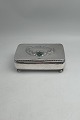 Georg Jensen Sølv Boks på fødder med Grønne Sten No. 83