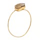 Anni & Bent Knudsen: Armring af 18kt guld prydet med rutilkvarts. Armringen kan åbnes. Ca. år 1970. Indv D: 5,8cm