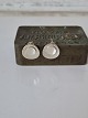 Pair of round earrings in sterling silver