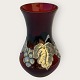 Glas vase med tinmontering*400kr