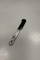 Georg Jensen Sterling Sølv Konge Kaviarkniv med blad af horn No. 67