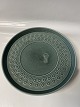 Kronjyden, Azur stentøj, stort rundt fad på fod.Diameter 26,0 cm.