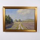 Landskabsmaleri på Lærred i Guldramme 57 x 77 cm, Johan Jacobsen 1883-1953