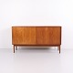 Teak Skænk med Skydelåger, Skuffer og Hylder Dansk Design fra 1960