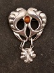 Art Nouveau/ skønvirke broche med rav