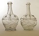 Et par norske ziratflasker fra Gjøvig Glasværk ca. år 1810. H: 19,8cm