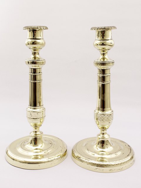 French brass candlesticks