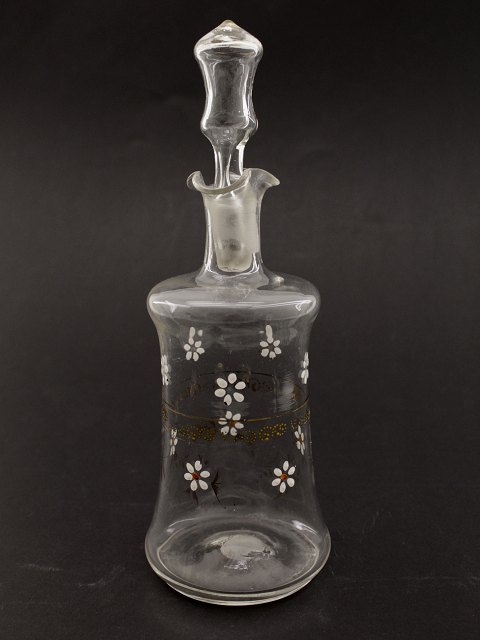 Karaffel 24 cm. med emalje malede blomster