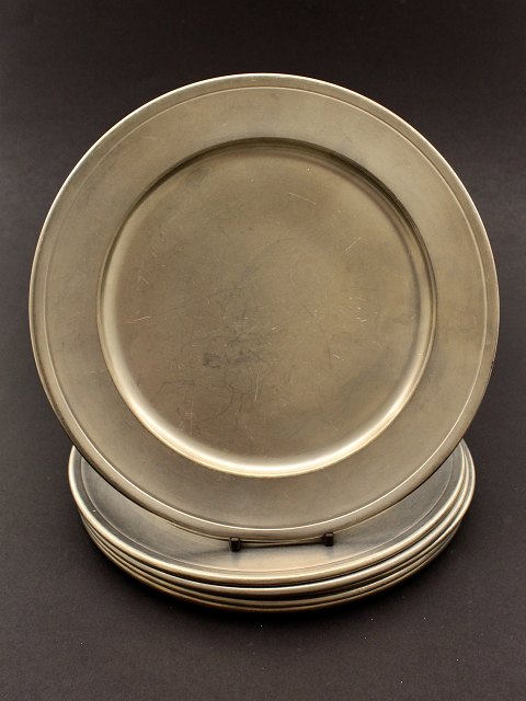 Set of 6 Norwegian tin plates