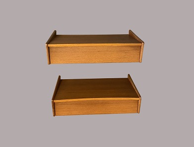 Two bedside tables
Teak
Ørum Møbelfabrik 
2
